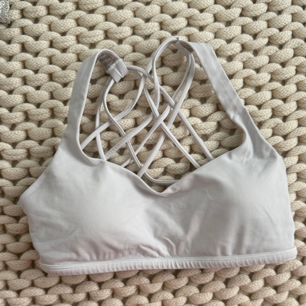 Lululemon Athletica White Strappy Sports Bra
